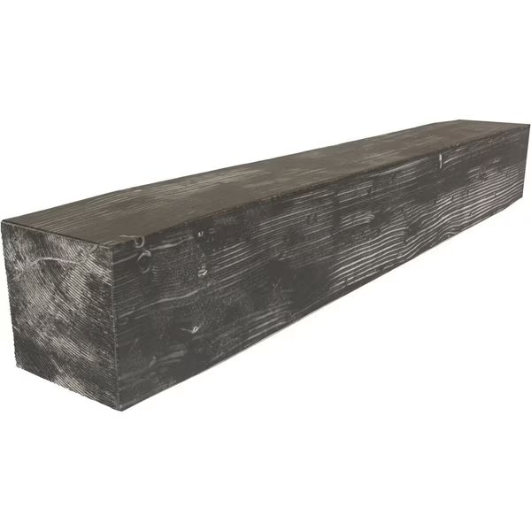 Sandblasted Faux Wood Fireplace Mantel, Vintage Cedar, 4